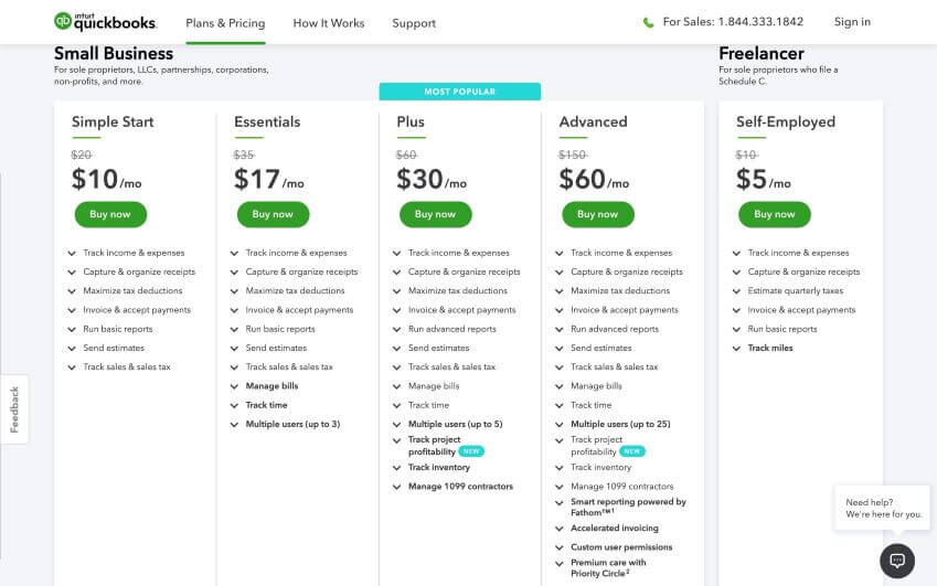 quickbooks-vs-freshbooks_quickbooks-pricing